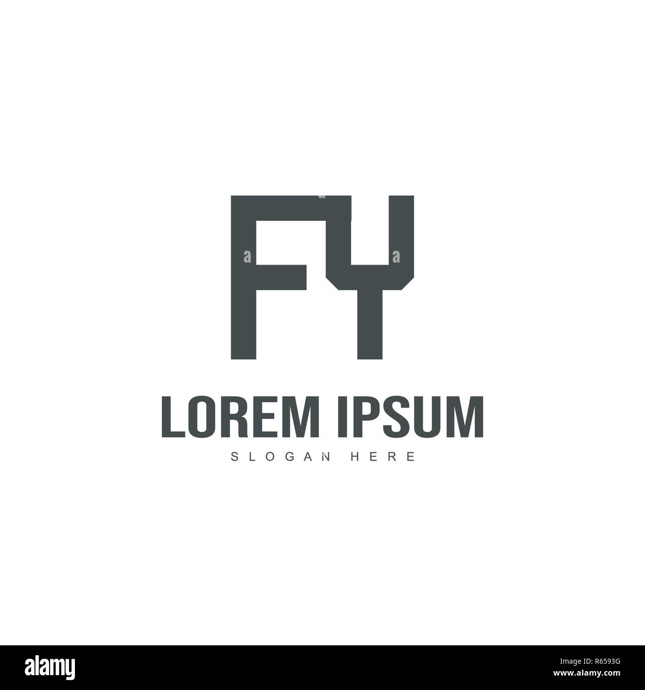 Initial letter logo design. minimal letter logo template Stock Vector