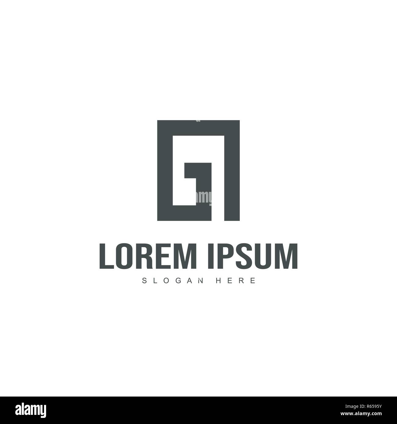 Initial letter logo design. Minimal letter logo template design Stock Vector
