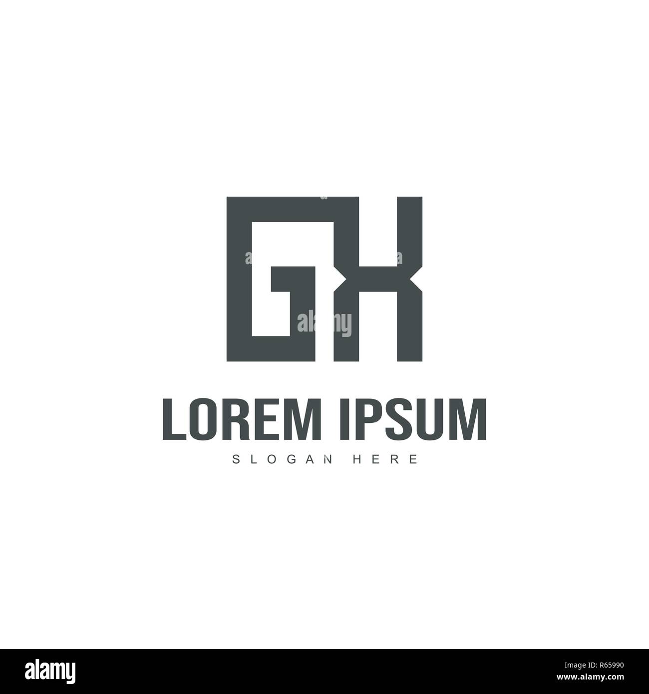 Initial letter logo design. Minimal letter logo template design Stock Vector