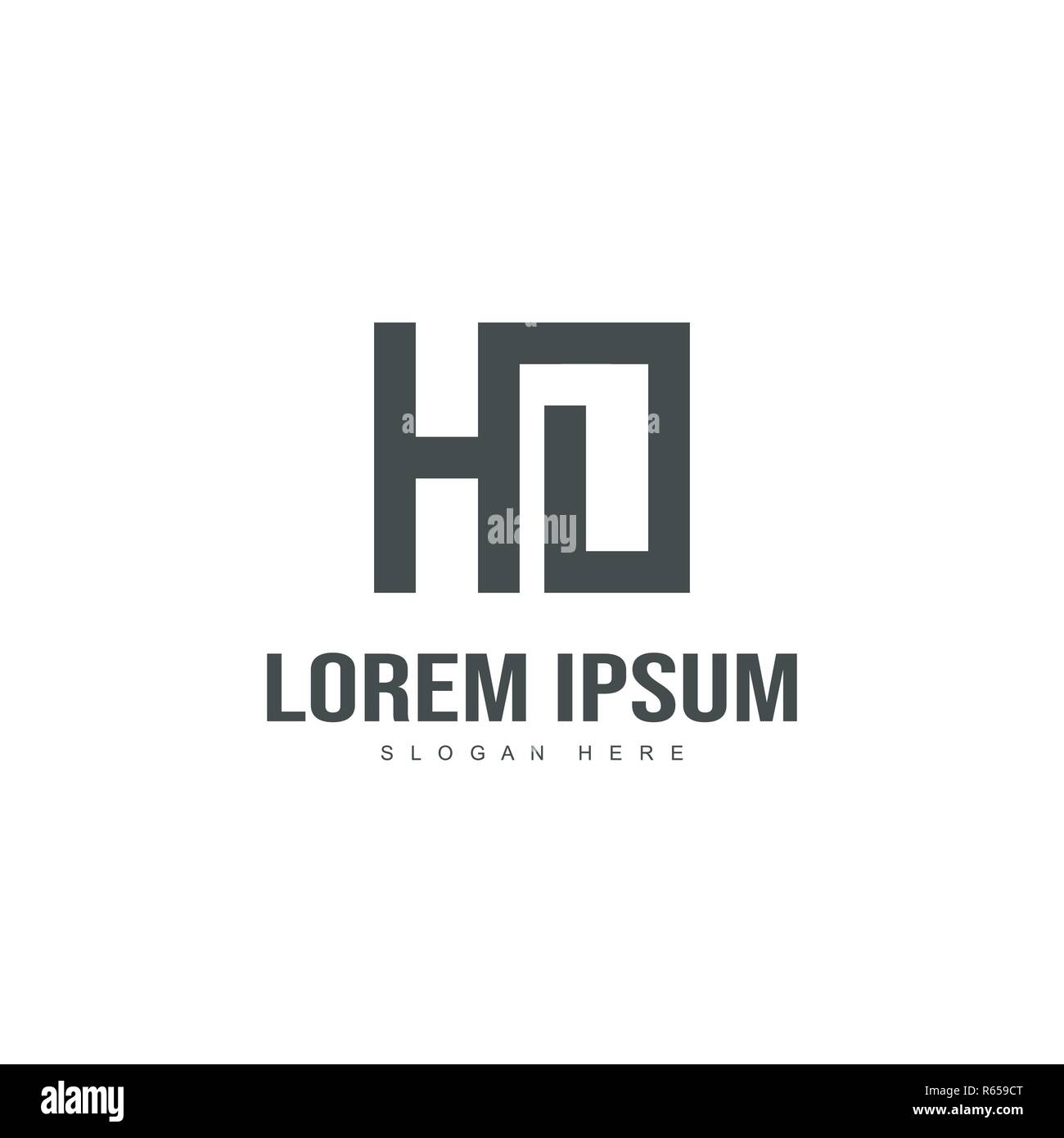 Initial letter logo design. Minimal letter logo template design Stock Vector