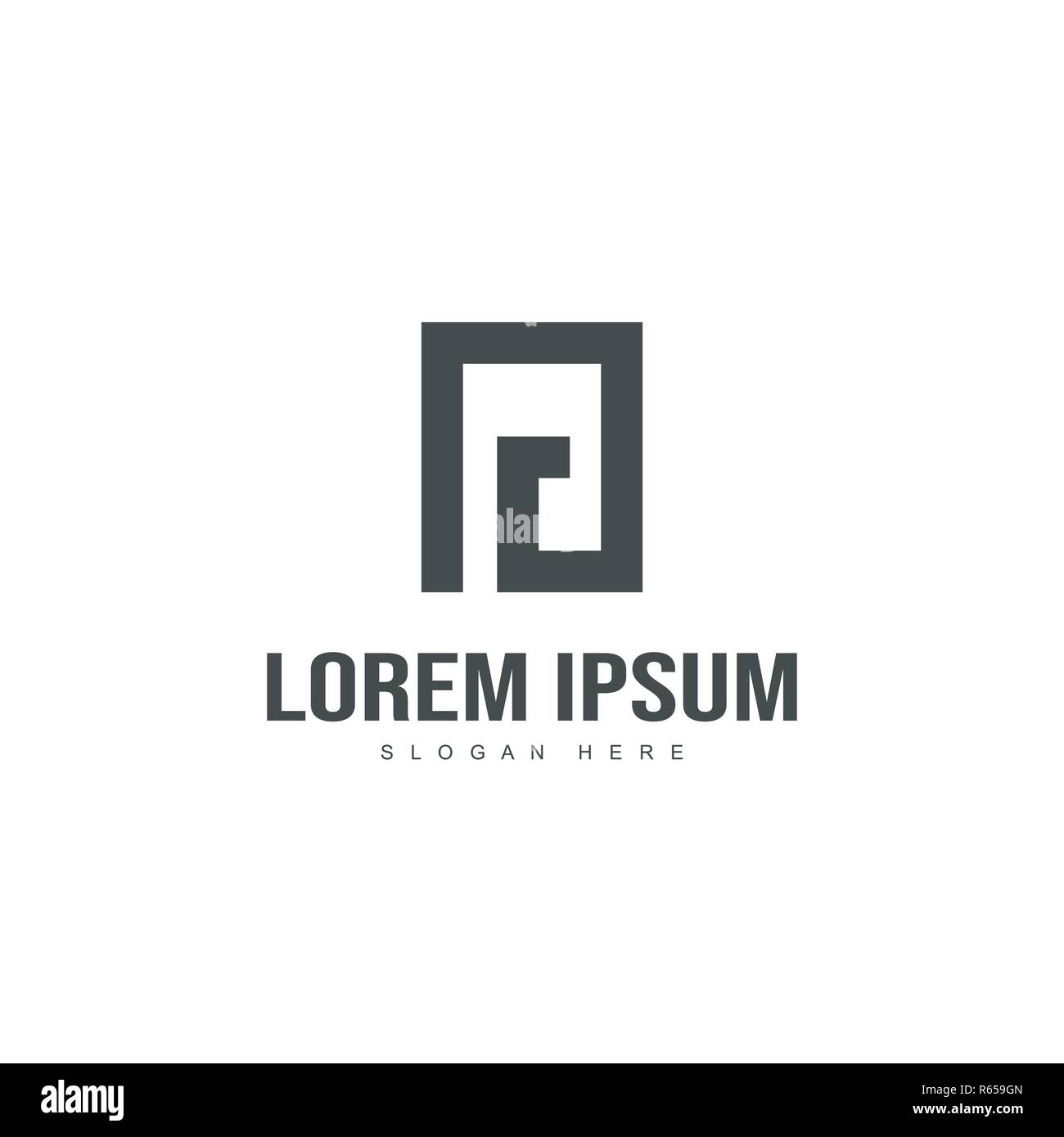 Initial letter logo design. Minimal letter logo template design Stock Vector