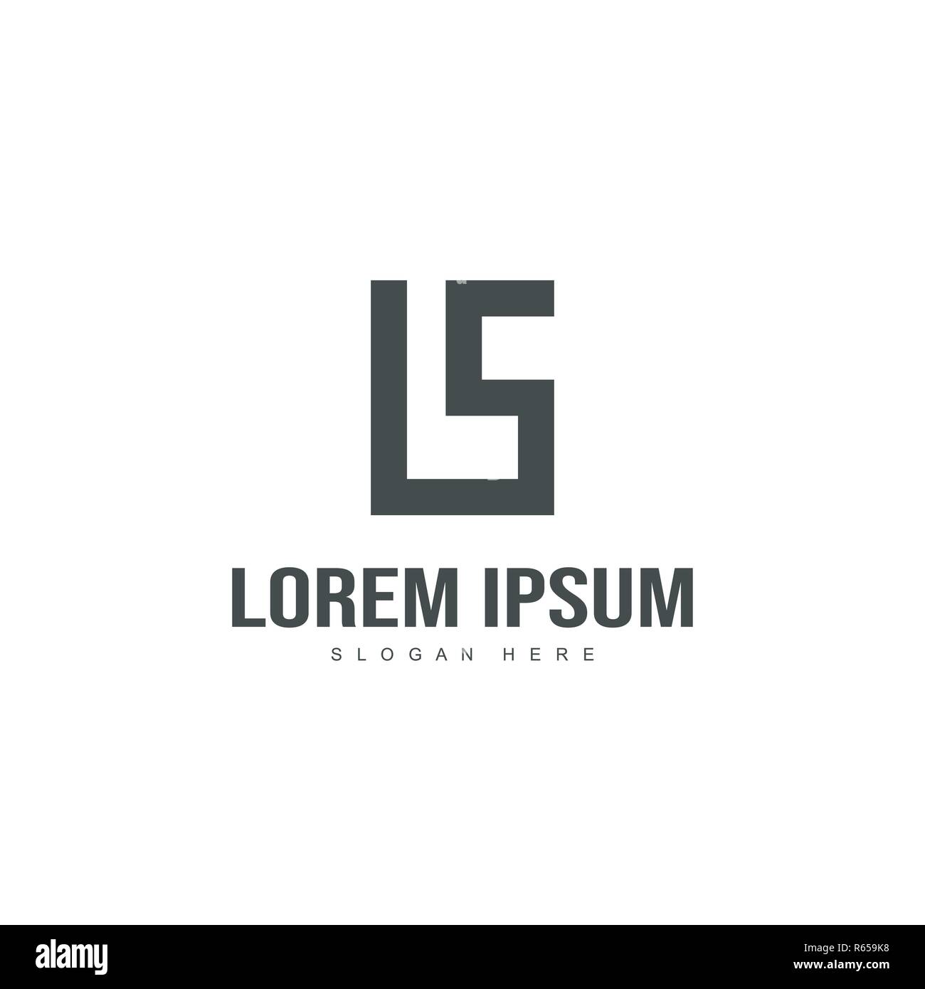 Initial letter logo design. Minimal letter logo template design Stock Vector