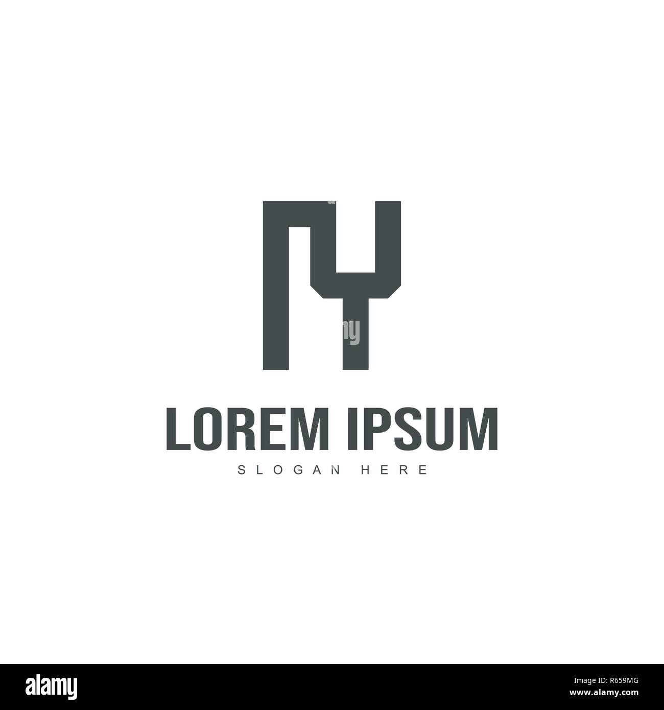 Initial letter logo design. Minimal letter logo template design Stock Vector