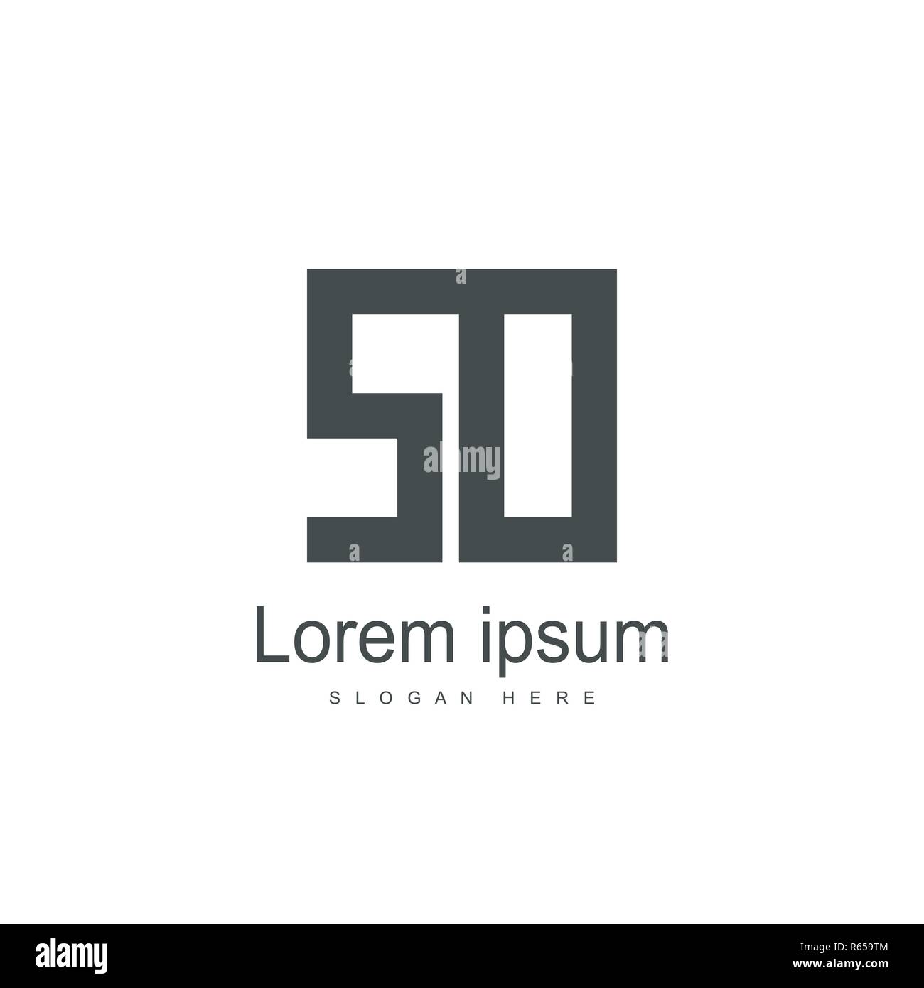 SO Letter logo design. Initial letter logo template Stock Vector