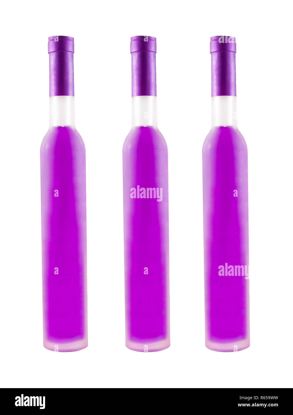 Purple wine bottle Stock Photo
