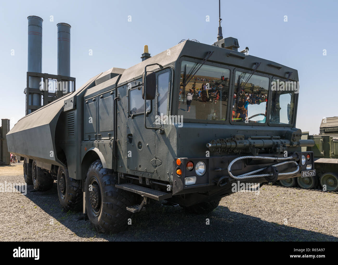 International military technical forum 'ARMY-2018». Bastion coastal missile launcher with Yakhont and P-800 Oniks anti-ship missiles Stock Photo
