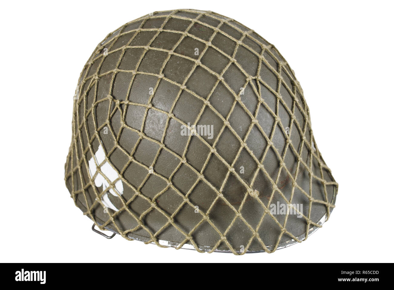 us army ww2 period helmet with ace of spades emblem isolated on white ...