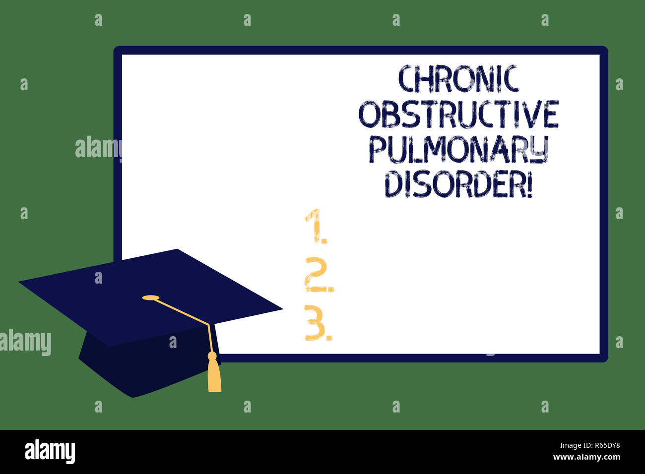 Text sign showing Chronic Obstructive Pulmonary Disorder. Conceptual