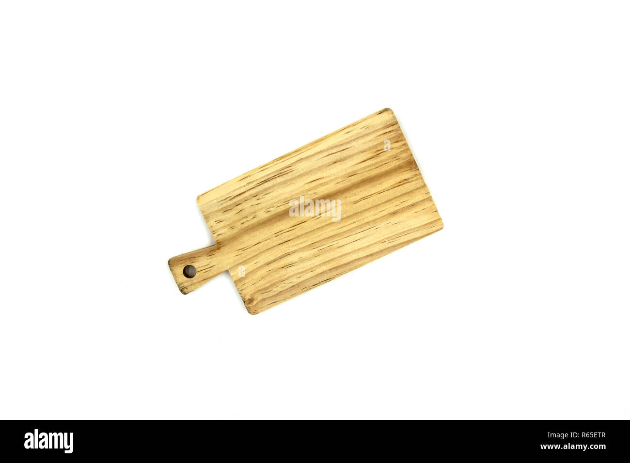 Wooden chopping board isolated on white background Stock Photo - Alamy