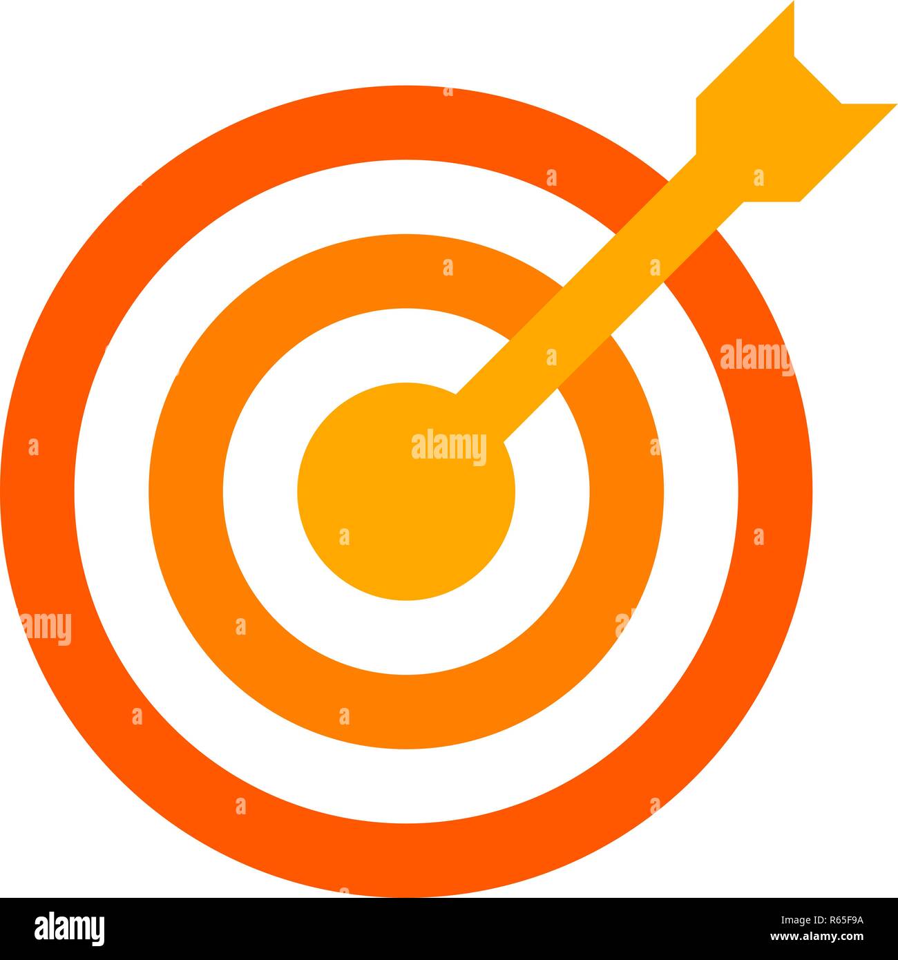 Target sign - orange shades transparent with dart, isolated - vector ...