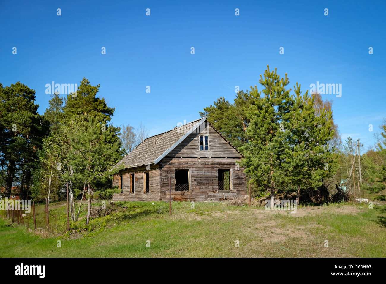 Old wooden house - Pärnu, Estonia, Baltic States, Europe Stock Photo