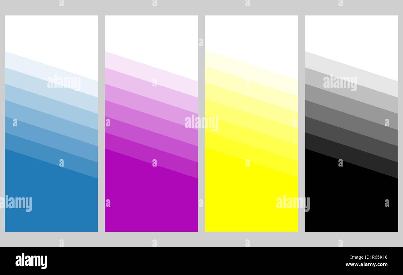 Ansi 4 Color Gradient 4 colored banners with gradient Stock Photo - Alamy