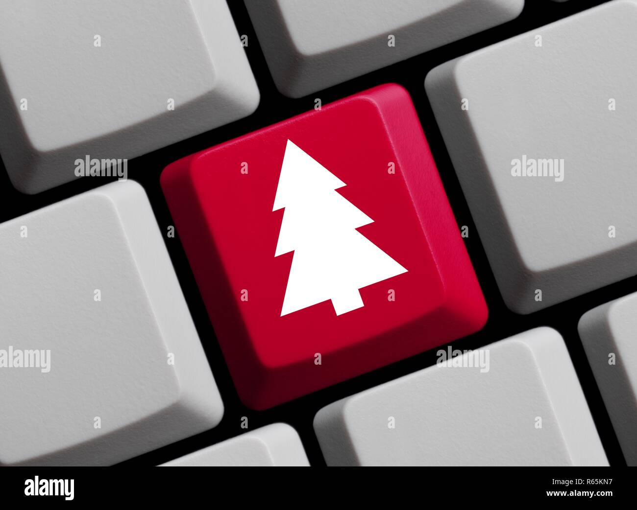 christmas tree on keyboard Stock Photo Alamy