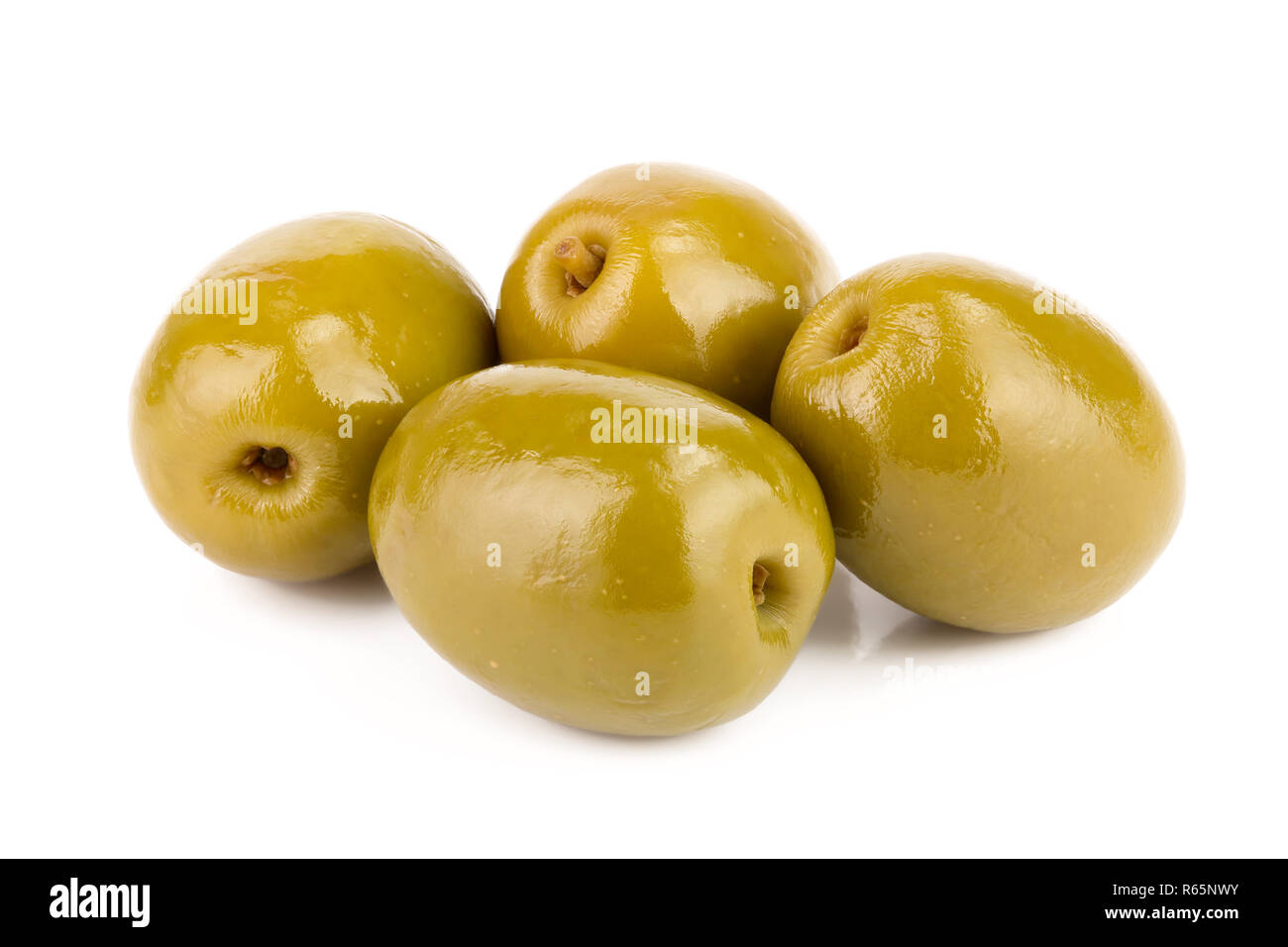 Green olives isolated on a white background Stock Photo Alamy