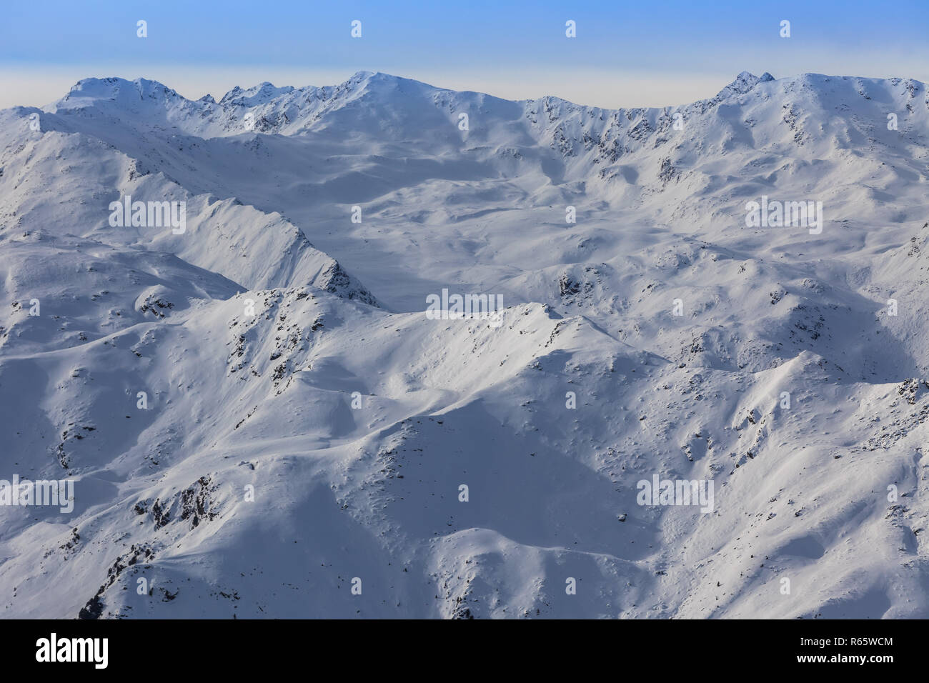 winter mountain landscape in Austria Stock Photo