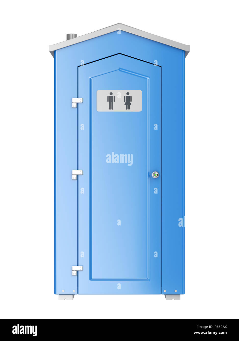 Mobile plastic toilet Stock Photo