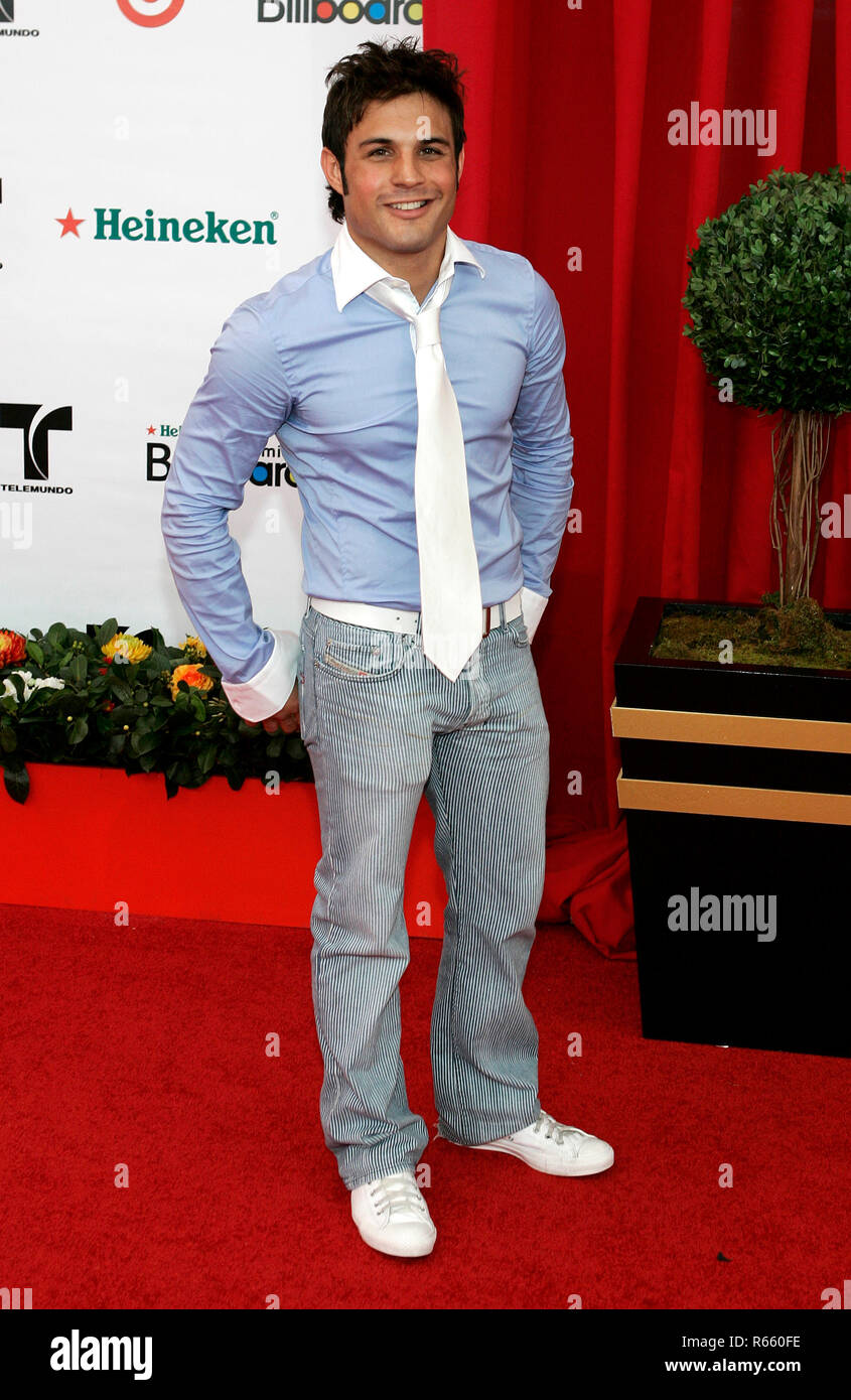 Roberto Plantier arrives on the red carpet for the 2008 Latin Billboard Awards at the Seminole Hard Rock Hotel and Casino in Hollywood, Florida on April 10, 2008. Stock Photo