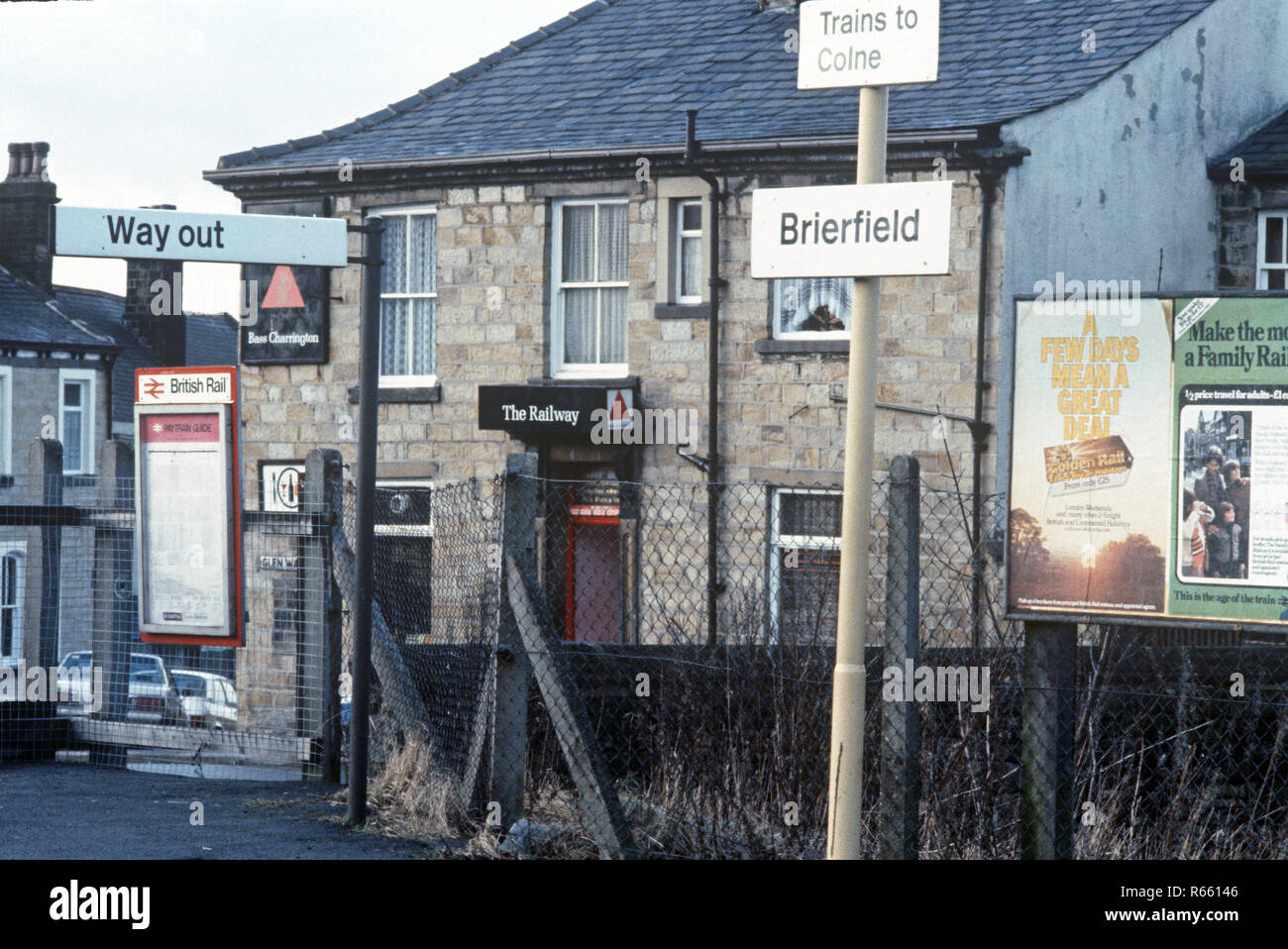 Brierfield station on the British Rail Preston to Colne railway line, Lancashire, Great Britain Stock Photo