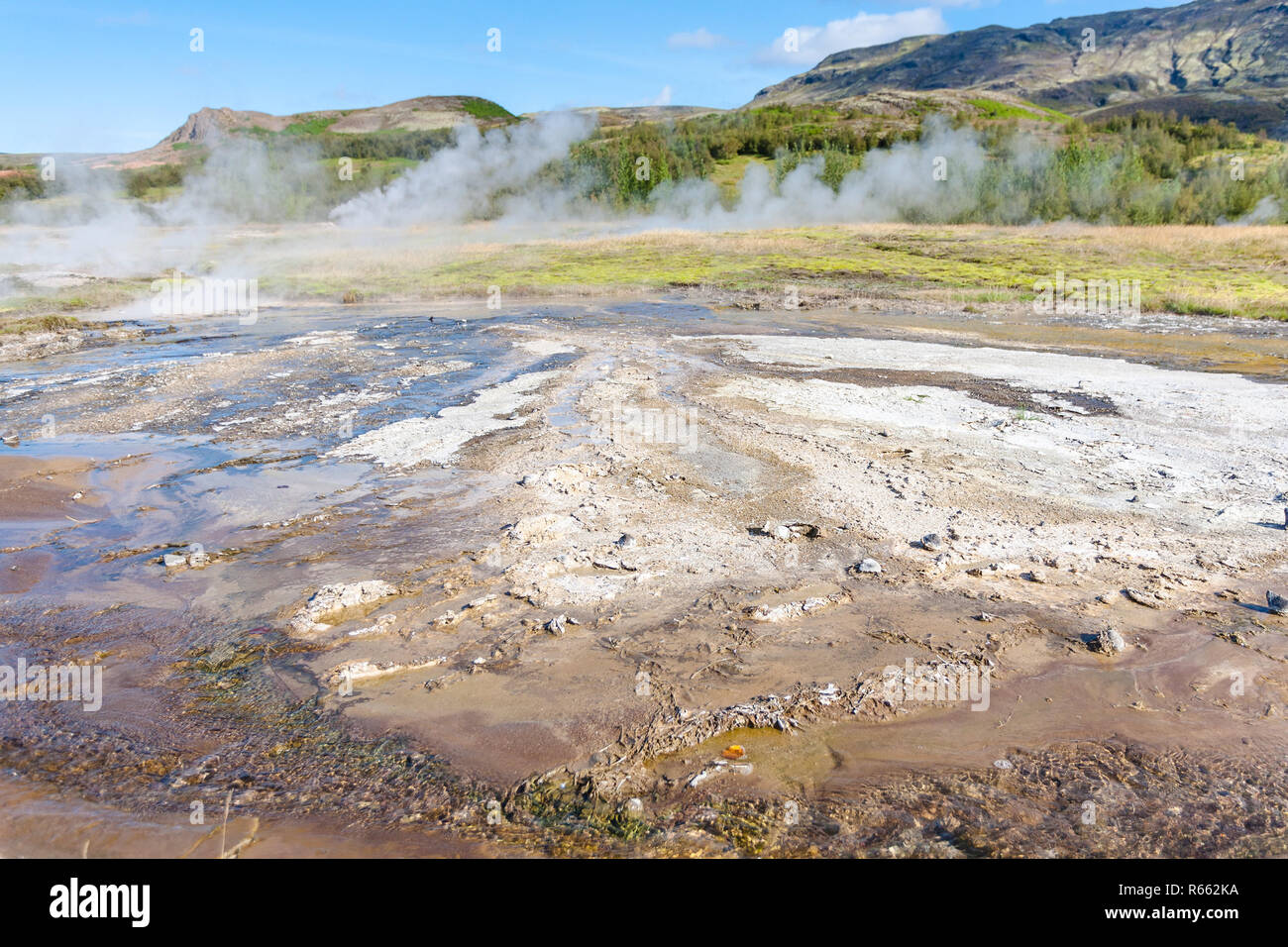 earth surface in Haukadalur hot spring area Stock Photo - Alamy