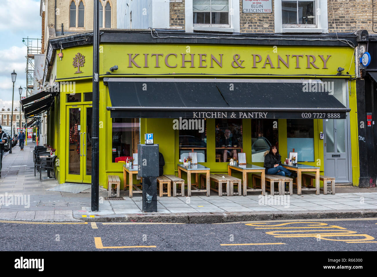 Kitchen & Pantry Cafe, Elgin Crescent, Notting Hill, London Stock Photo