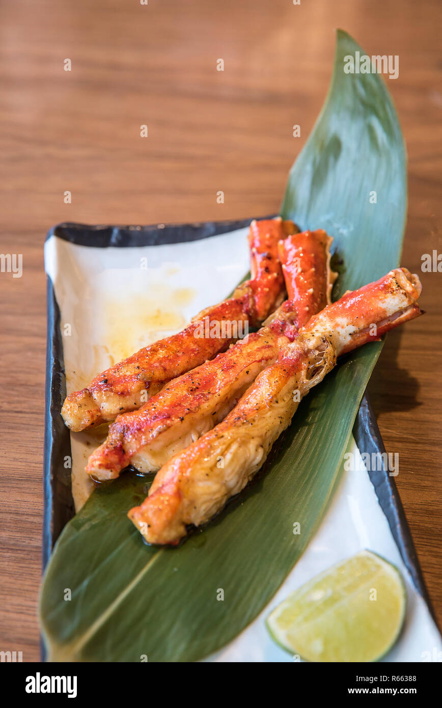 grilled taraba king crab Stock Photo