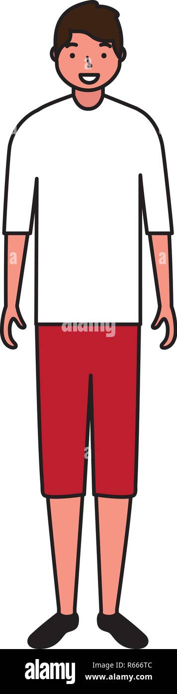 man standing character white background vector illustration Stock ...