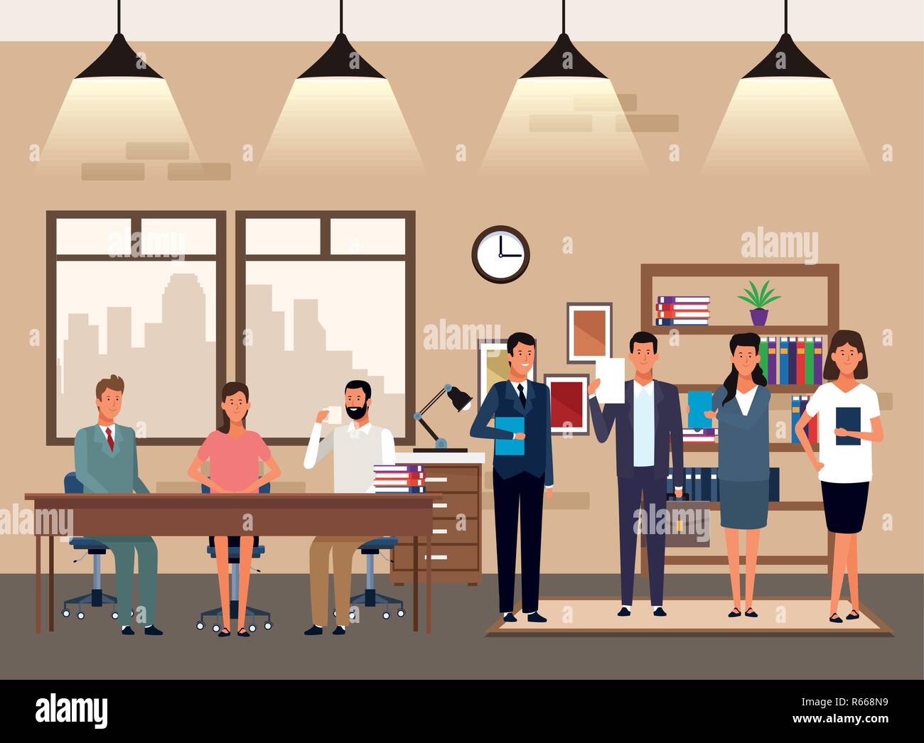 business people coworking Stock Vector Image & Art - Alamy