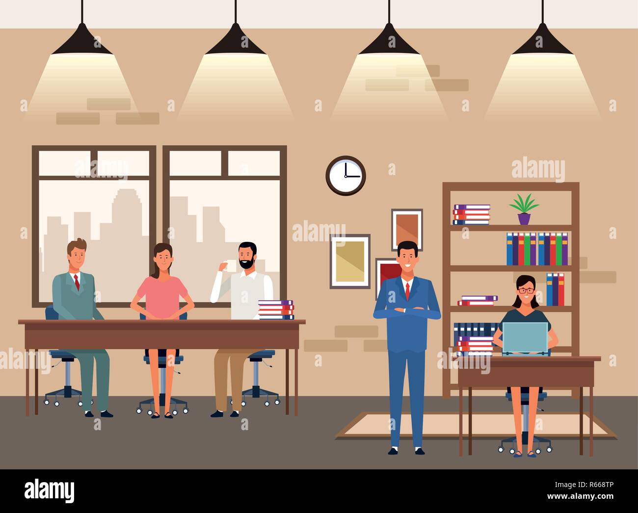business people coworking Stock Vector Image & Art - Alamy