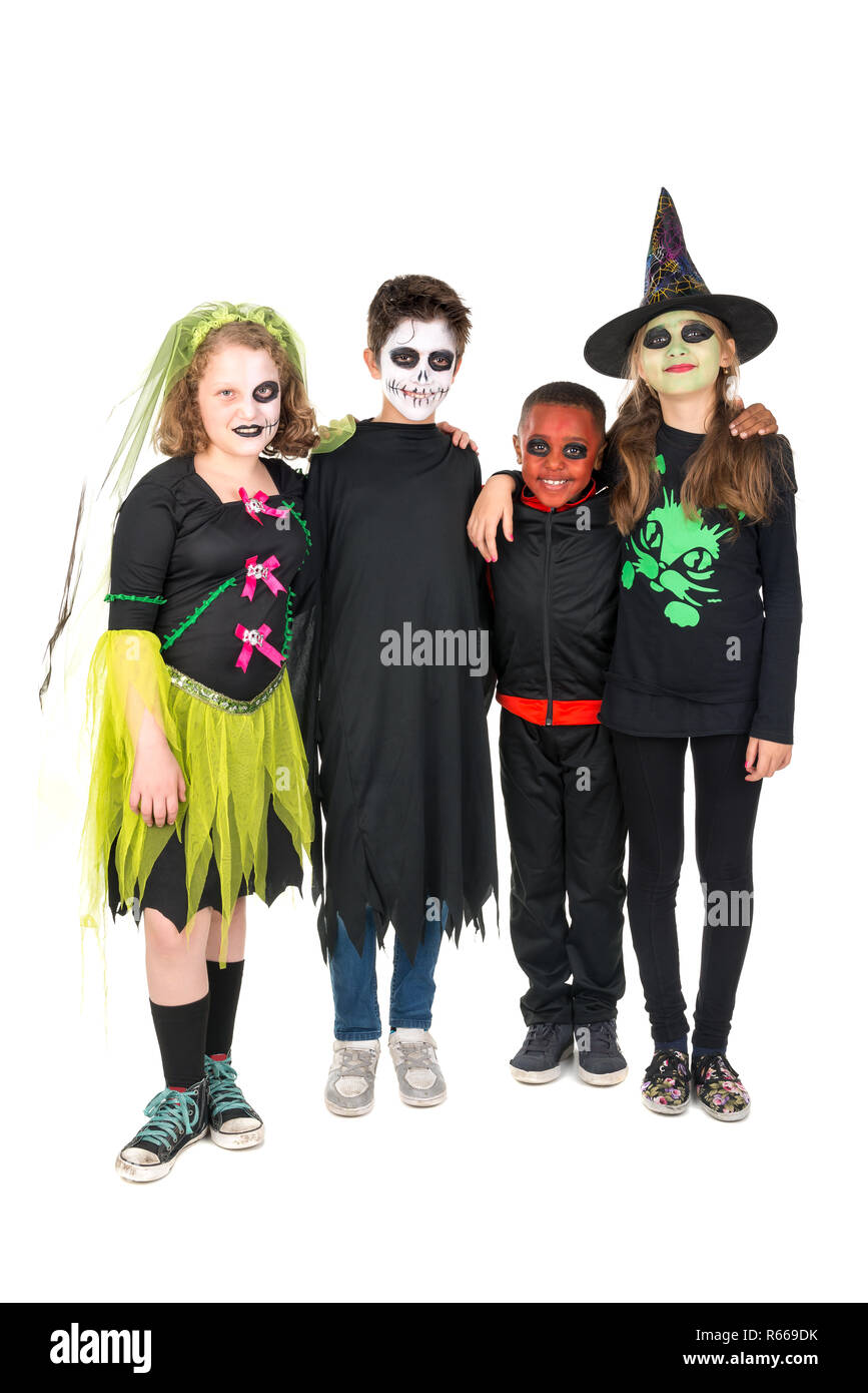 Kids in Halloween costumes Stock Photo Alamy