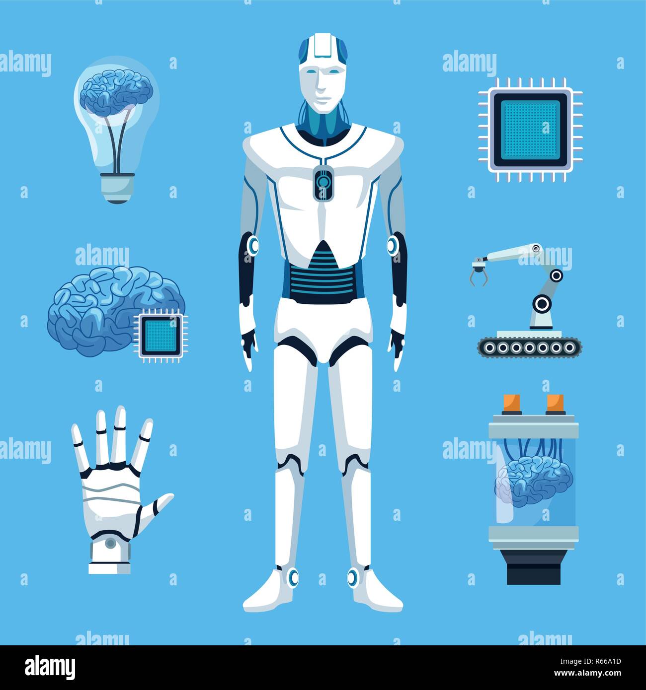 robot with artificial intelligence Stock Vector Image & Art - Alamy