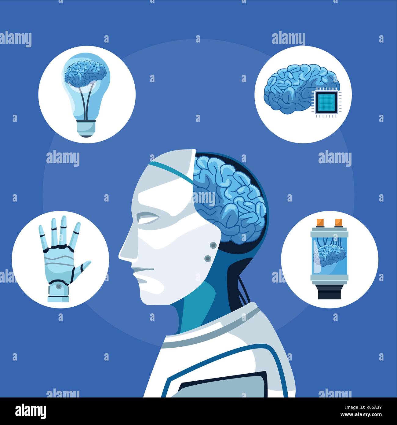 robot with artificial intelligence Stock Vector Image & Art - Alamy