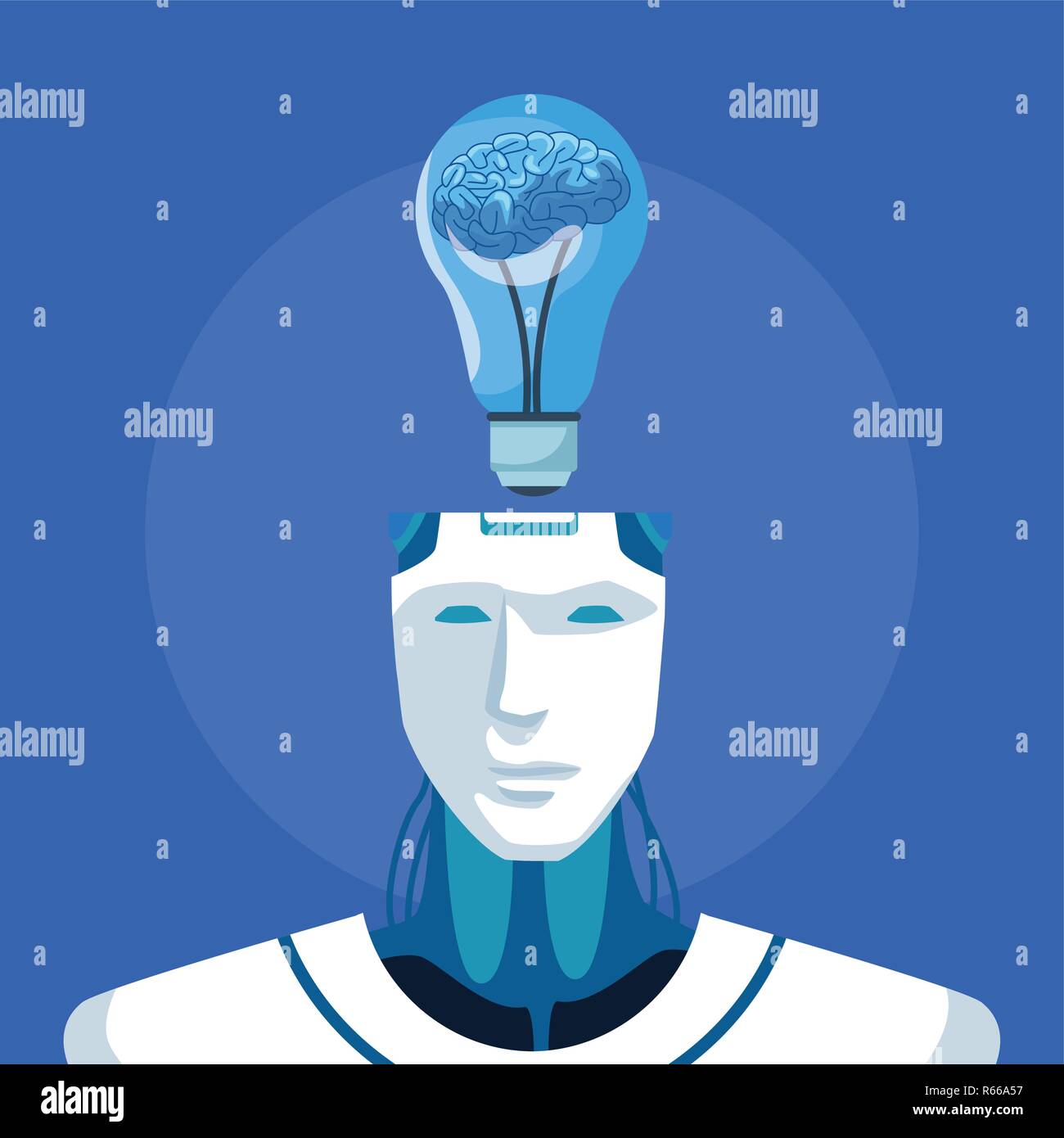 robot with artificial intelligence Stock Vector Image & Art - Alamy