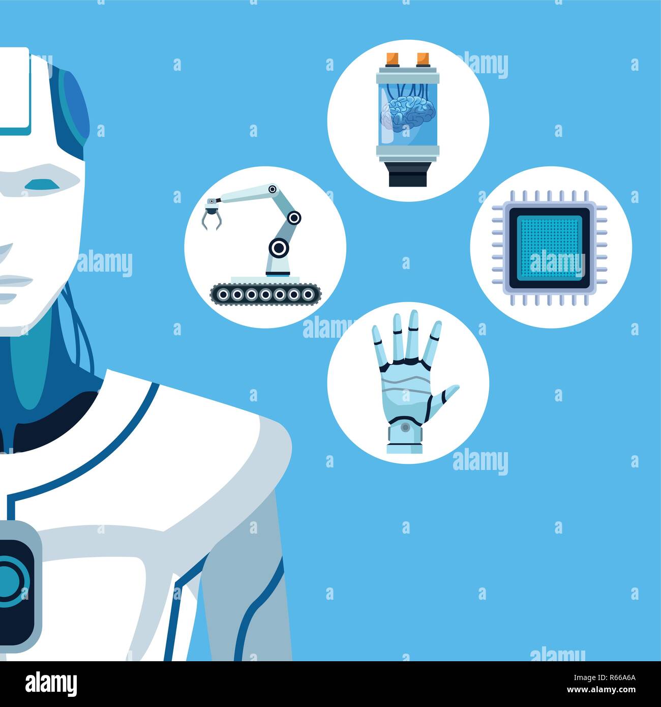 robot with artificial intelligence Stock Vector Image & Art - Alamy