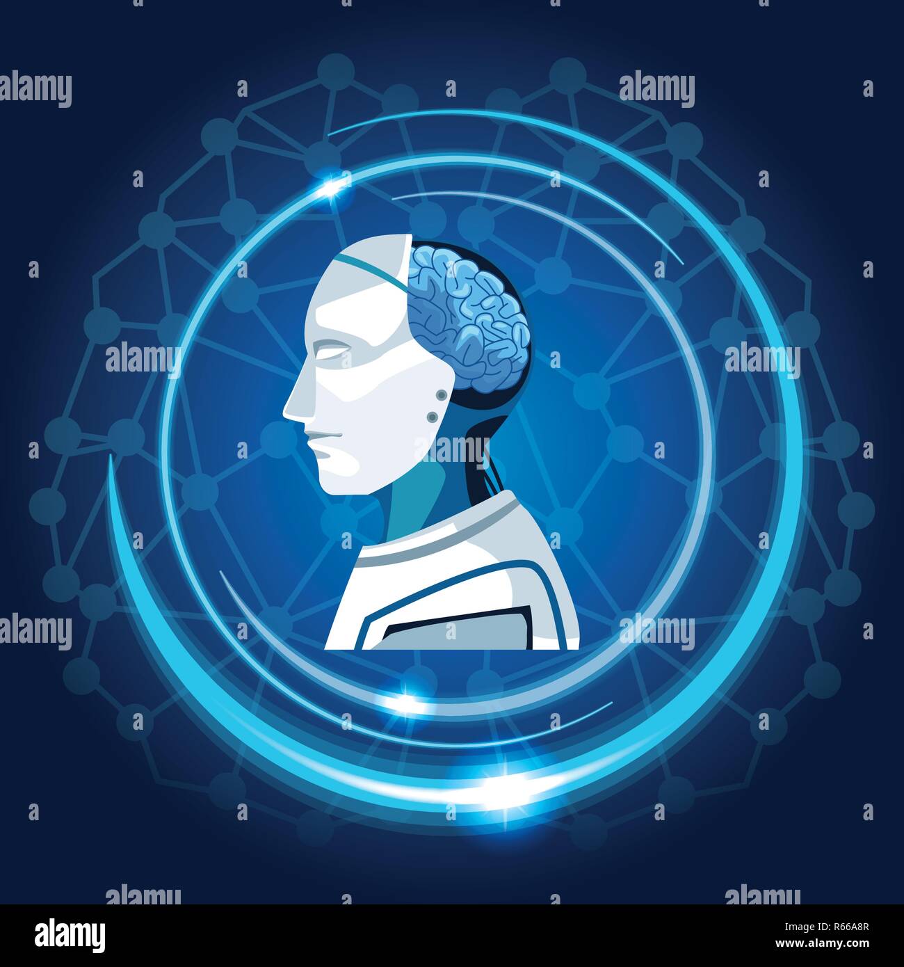 robot with artificial intelligence Stock Vector Image & Art - Alamy