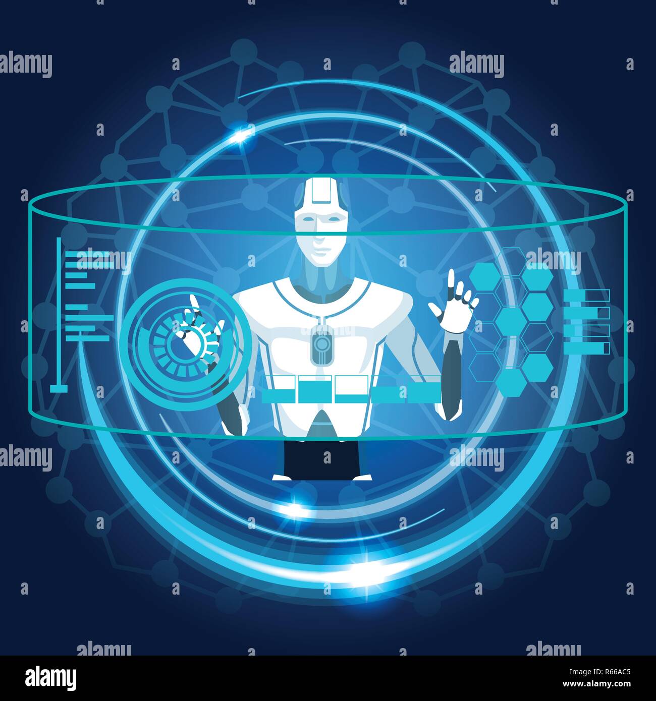 robot with artificial intelligence Stock Vector Image & Art - Alamy