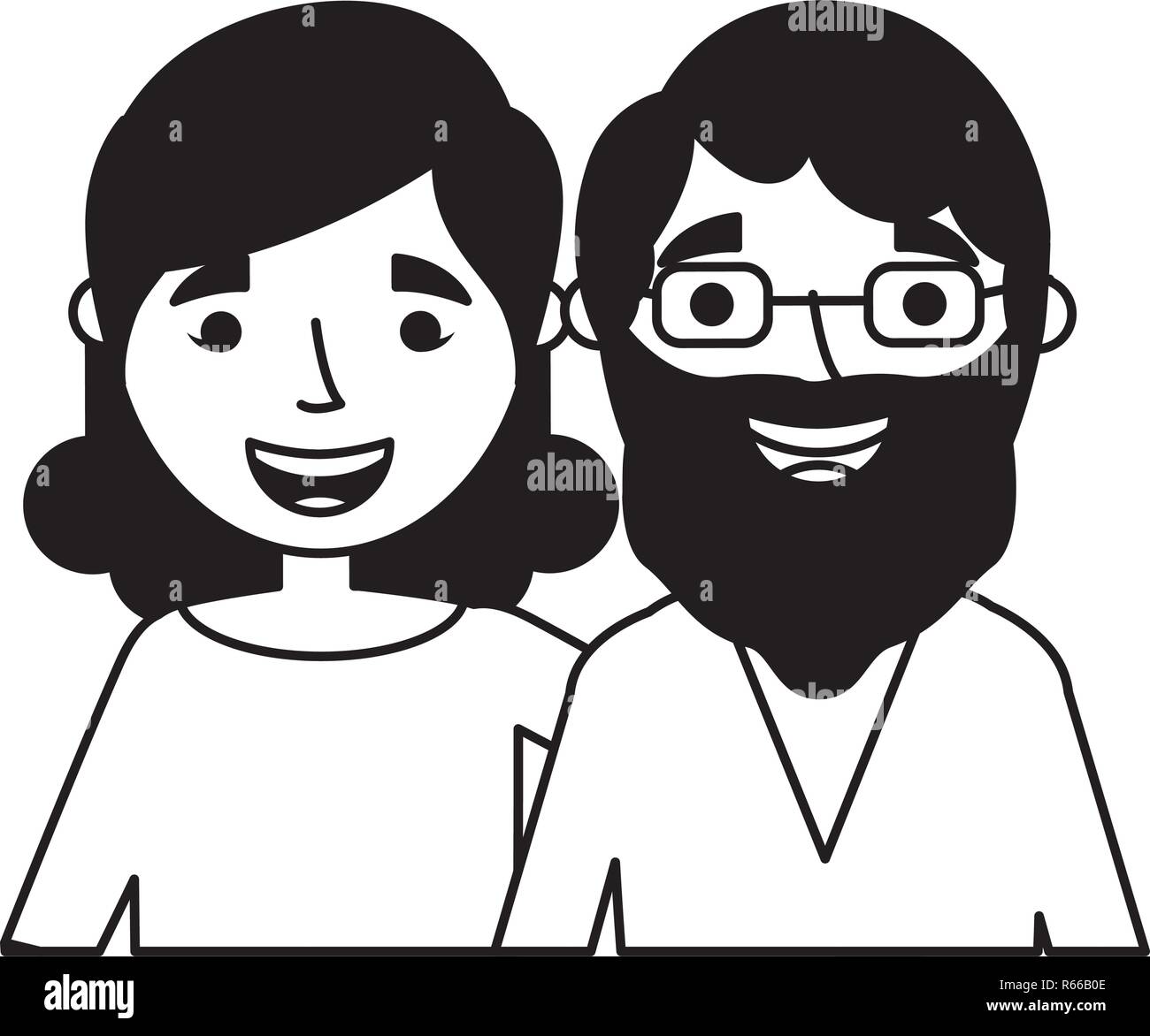 Elderly Couple Embrace Characters White Background Stock Vector