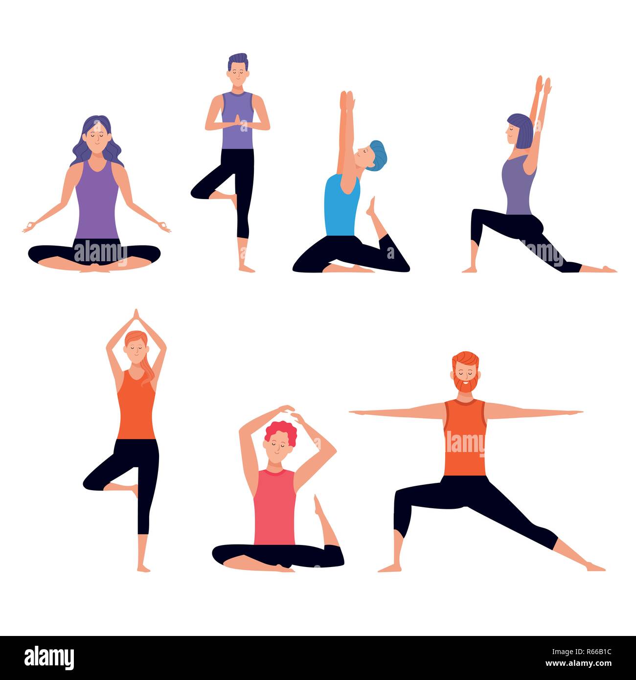set of person doing yoga poses Stock Vector Image & Art - Alamy
