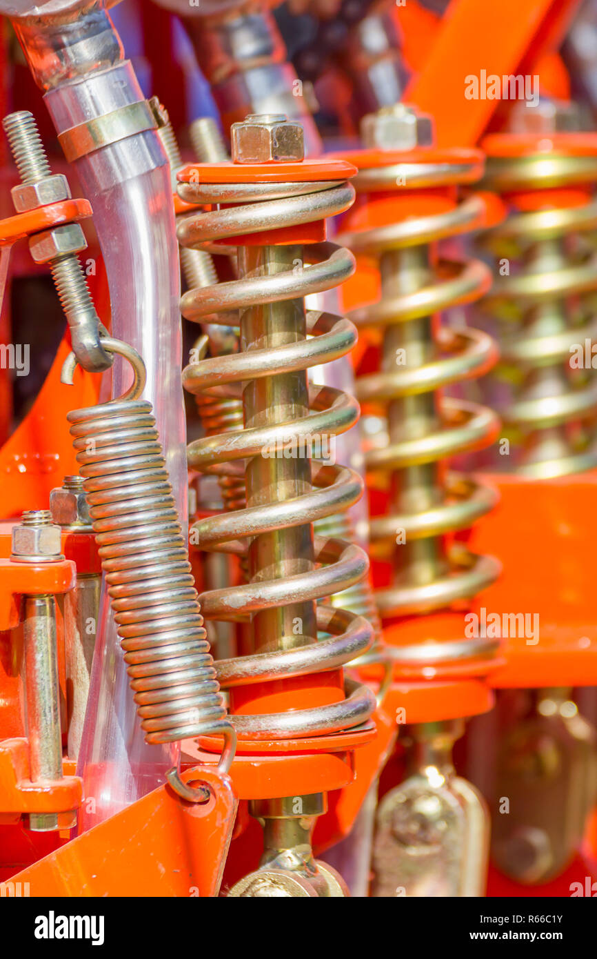 Shock absorber machinery Stock Photo Alamy