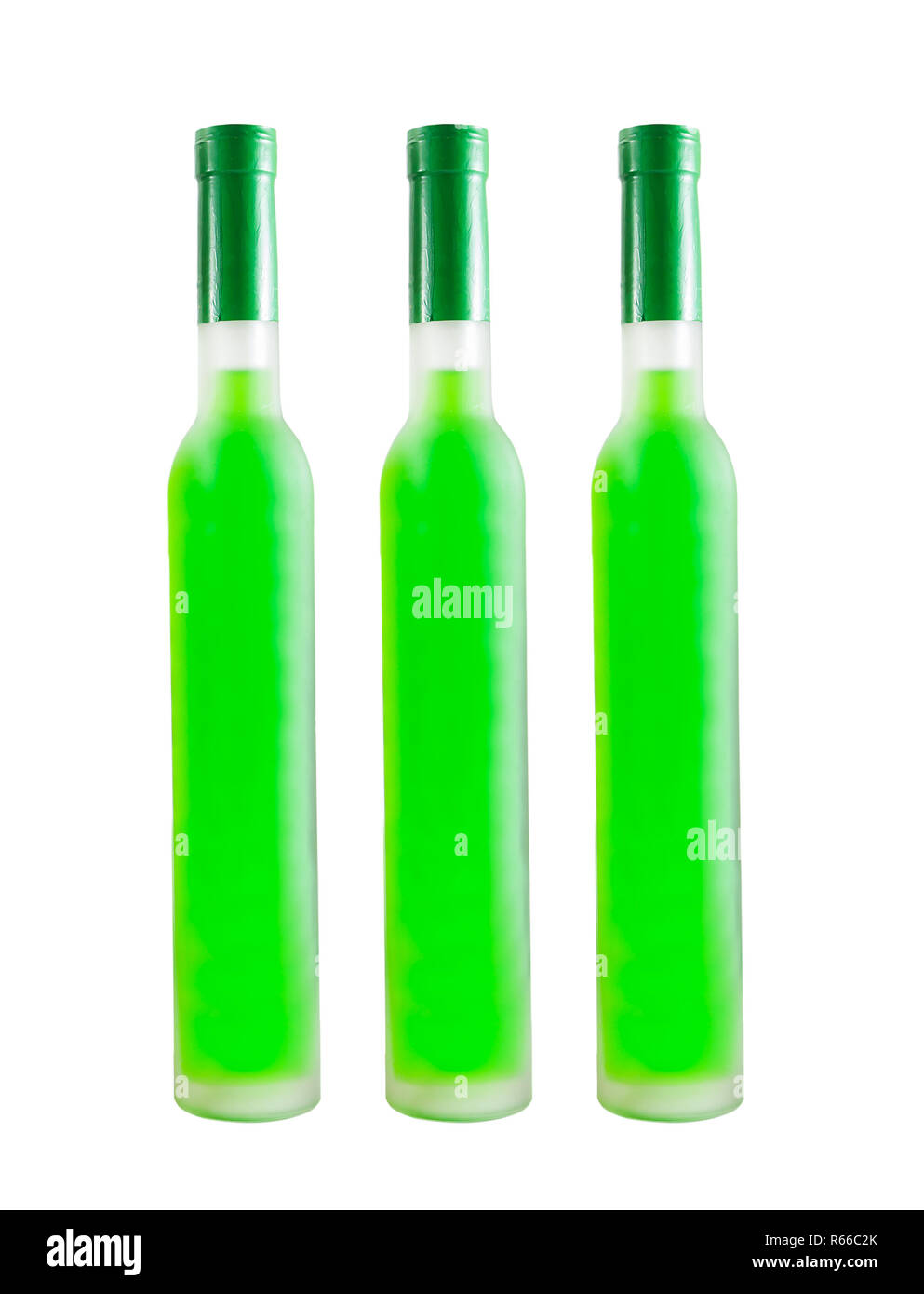 Green wine bottle Stock Photo