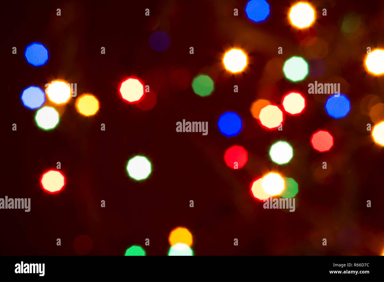 Blurry multicolored spherical lights Stock Photo