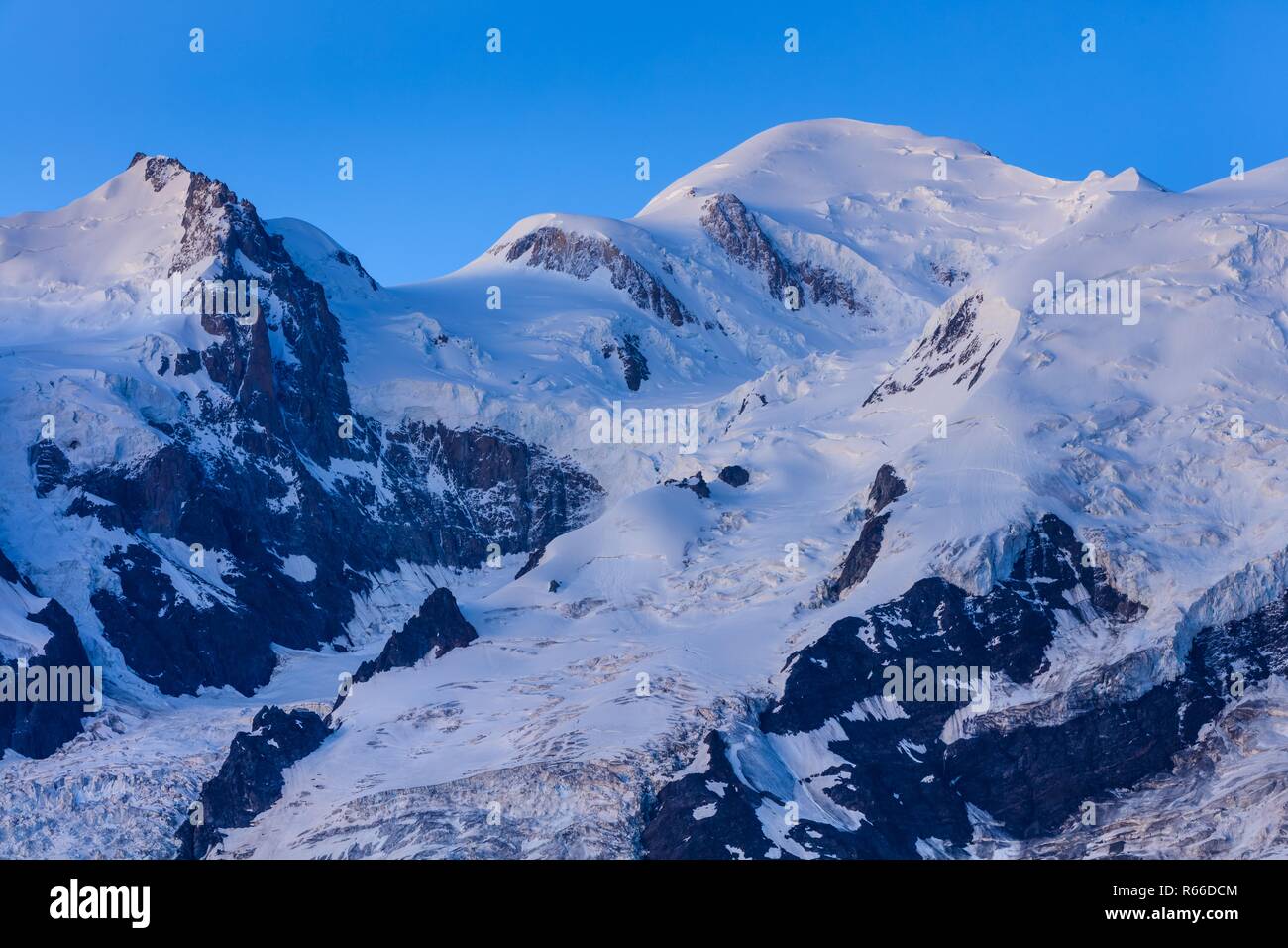 Mont Blanc massif in the French Alps Stock Photo - Alamy