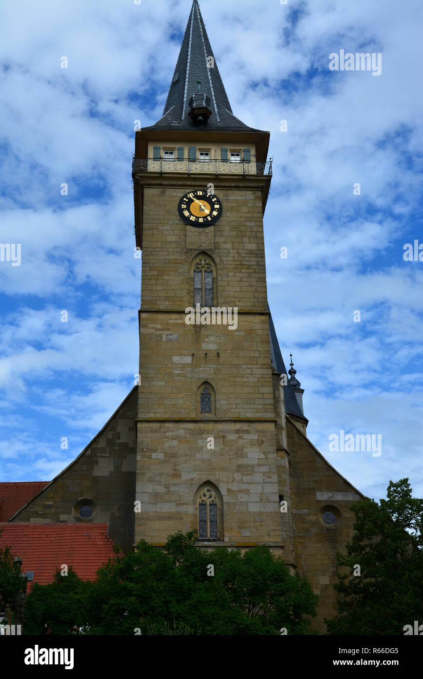 blast tower of the collegiate church in oehringen Stock Photo