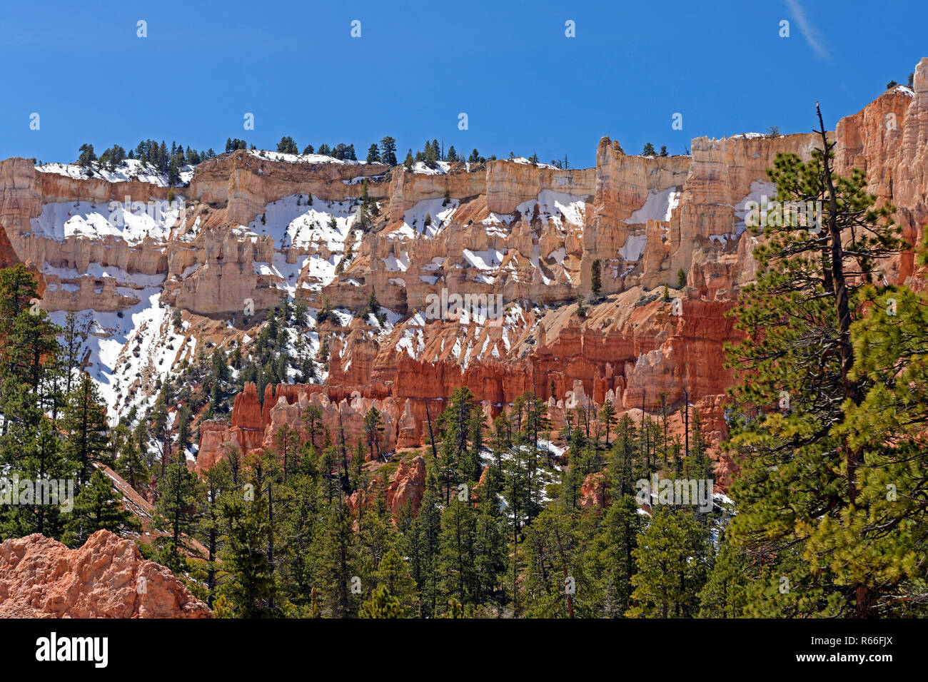 Snow on the Ridge Tops Stock Photo