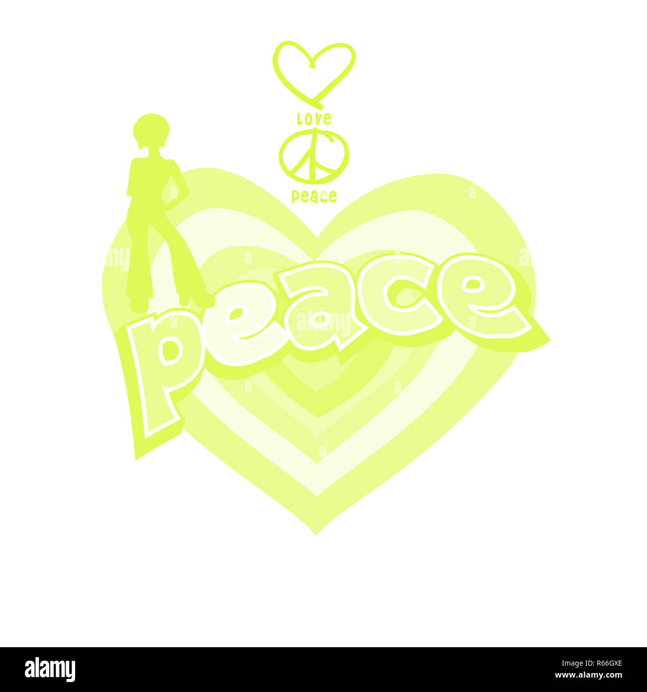 Love - Peace 4.jpg - R66GXE Stock Photo