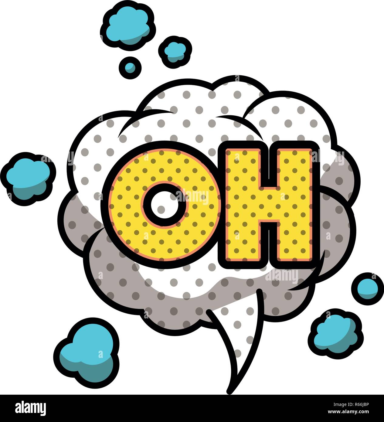 oh comic words in speech bubble isolated icon Stock Vector Image & Art ...