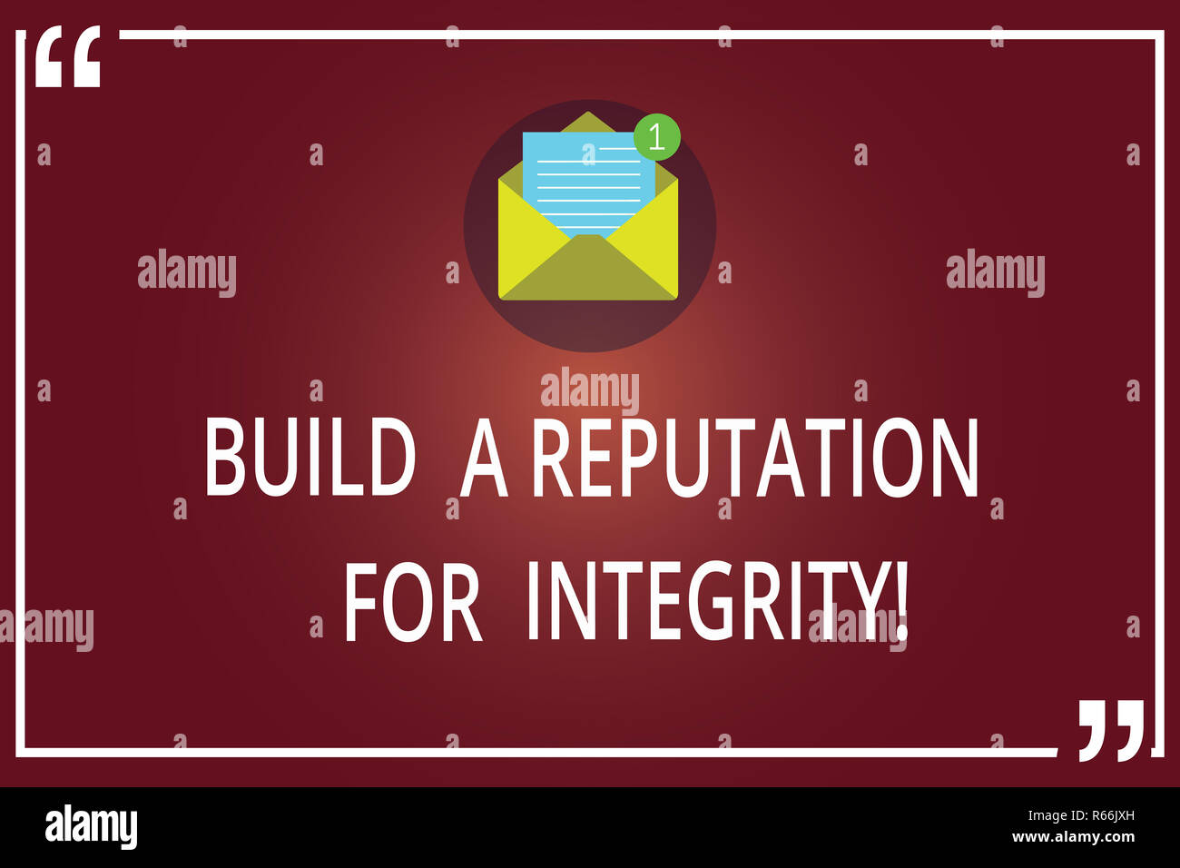 Word writing text Build A Reputation For Integrity. Business concept ...