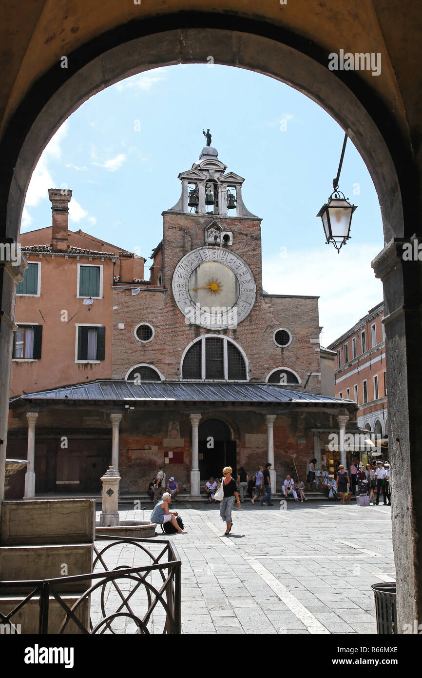 Bell Tower Of The Roman Catholic Church Of San Giovanni Elemosinario. Build  In Renaissance Architectural Style. View From Bridge Rialto. Venice, Italy  Stock Photo, Picture and Royalty Free Image. Image 37548061.