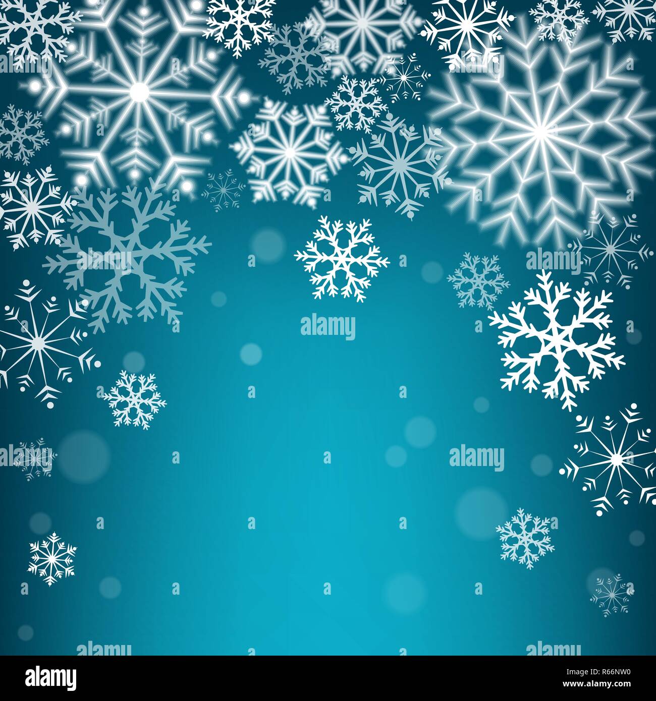 Christmas snowflakes on blue background. Vector illustration Stock ...