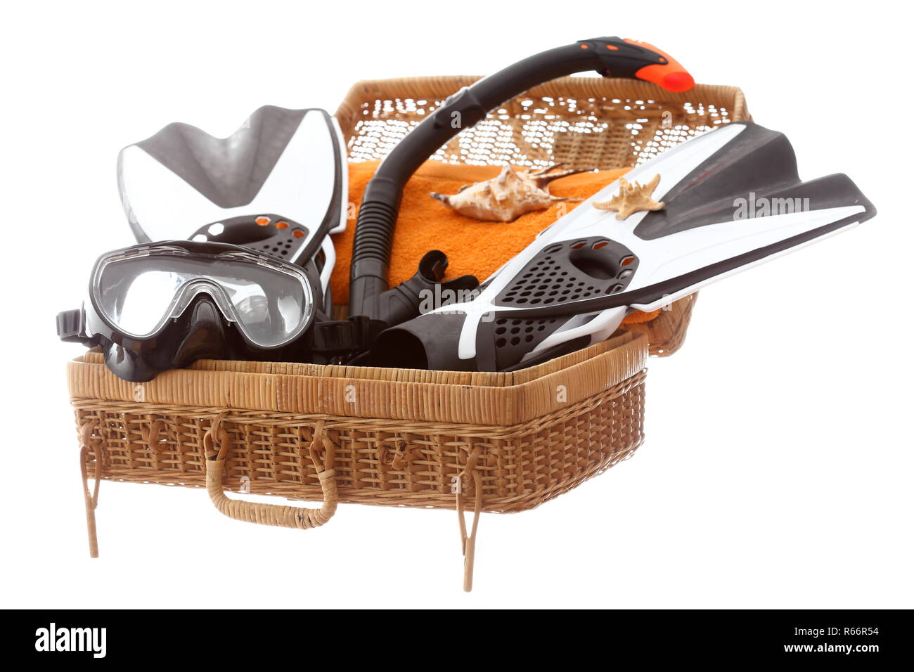 diving equipment in the suitcase Stock Photo Alamy