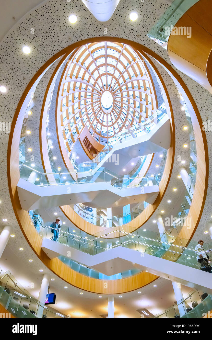 Liverpool, UK - May 16 2018: Liverpool Central Library designed by John Grey Weightman completed in 1860, in 2009, older building was replaced by new  Stock Photo